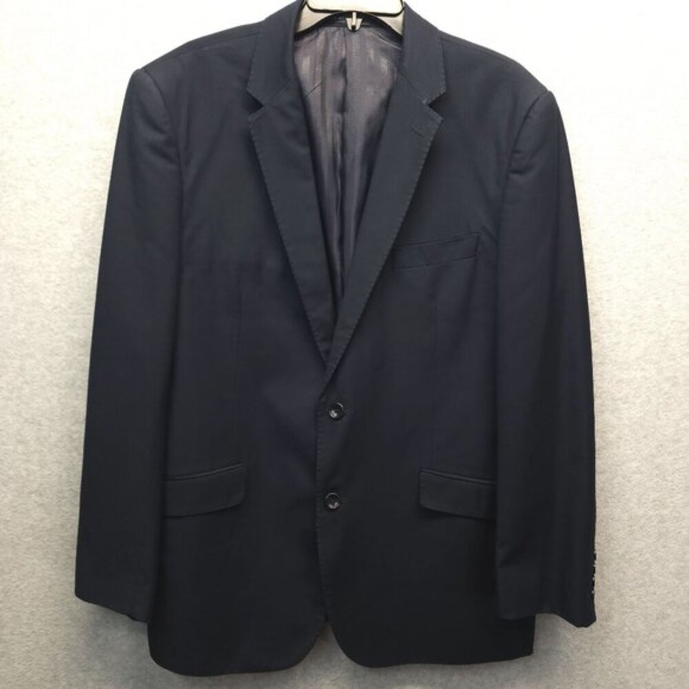 Statement Super 150s Blazer Men 44R Italy Suit Jacket Sport Coat Navy Blue Italy